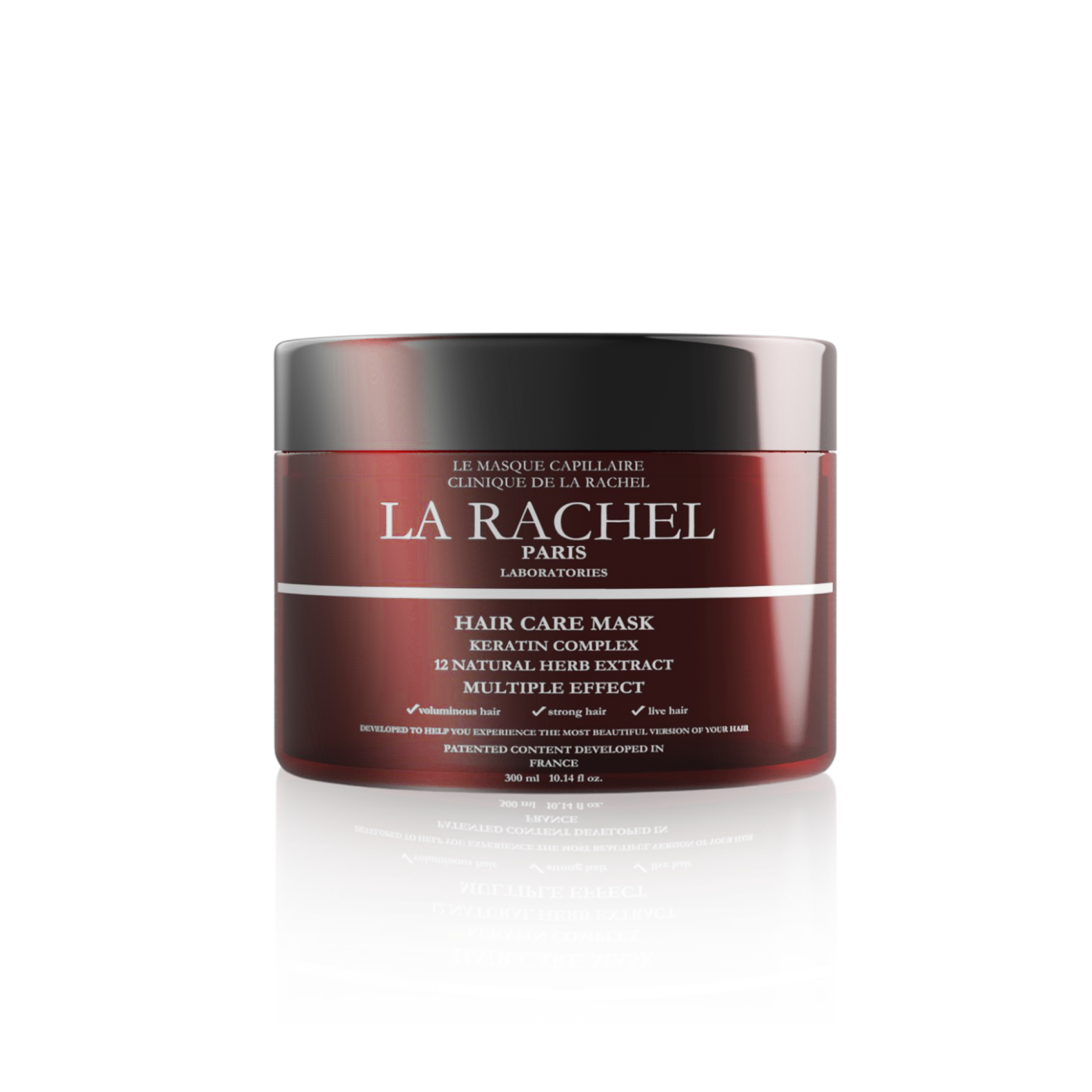 Saçları derinlemesine nemlendiren ve yumuşatan La Rachel saç bakım maskesi.