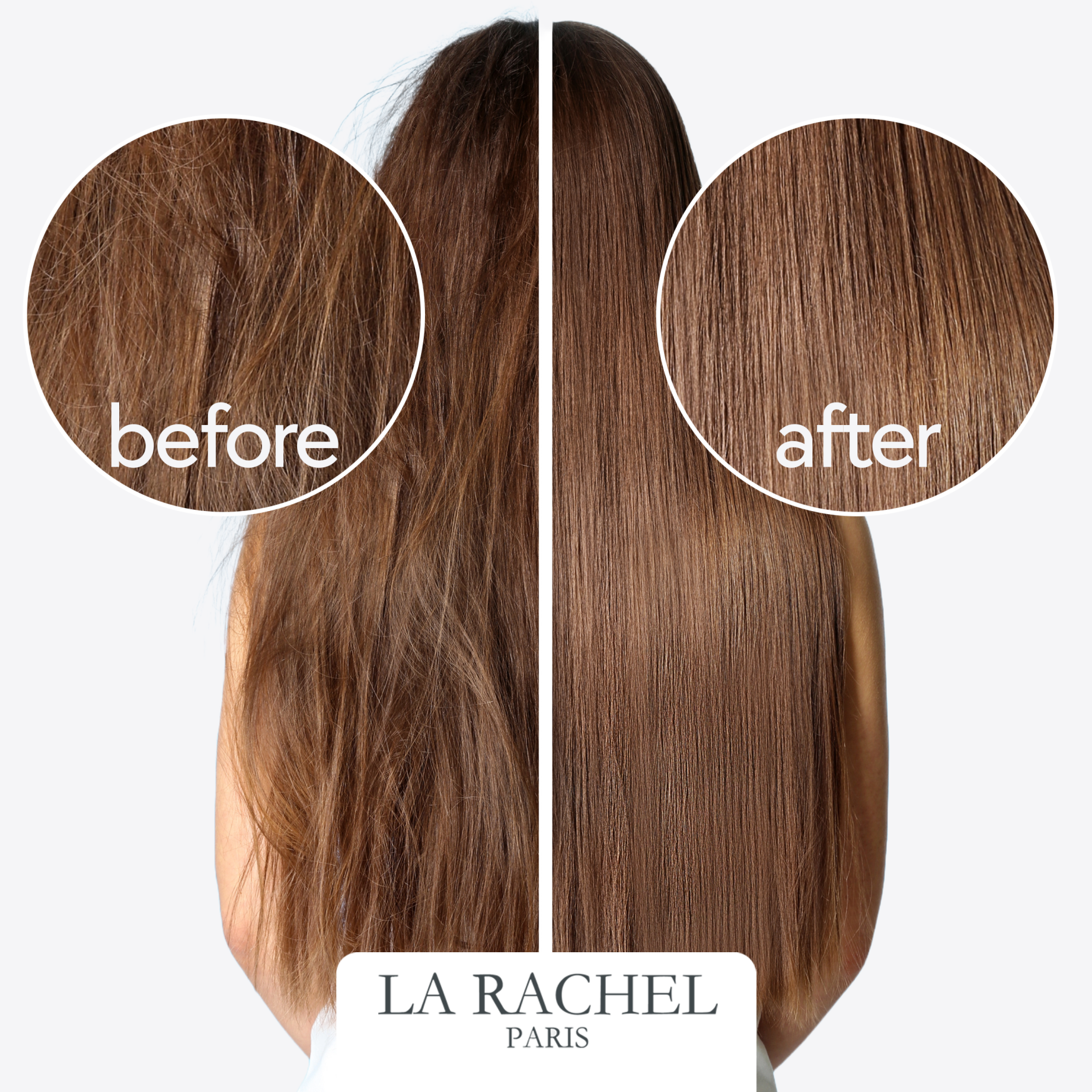 Kuru ve yıpranmış saçlar için onarıcı La Rachel yoğun bakım saç maskesi.