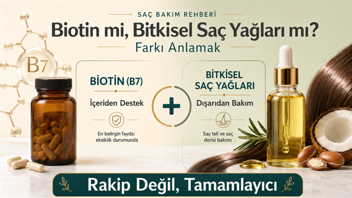 Biotin mi Bitkisel Saç Yağları mı? Farkı Anlamak