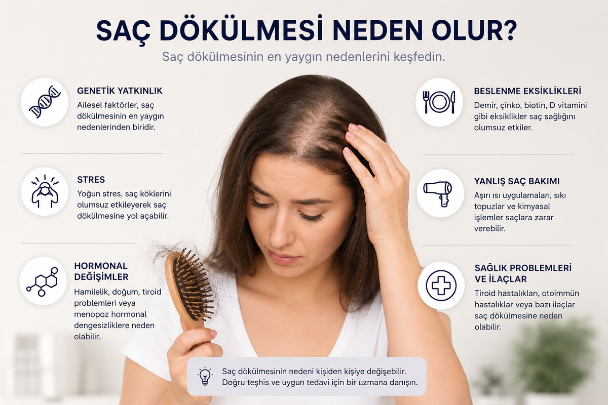 Saç Dökülmesi Neden Olur? 7 Temel Neden ve Etkili Çözümler