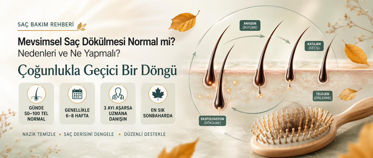 Mevsimsel Saç Dökülmesi Normal mi? Nedenleri ve Ne Yapmalı