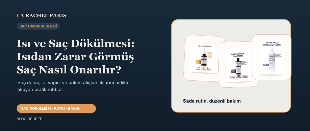 Isı ve Saç Dökülmesi: Isıdan Zarar Görmüş Saç Nasıl Onarılır? blog kapak görseli