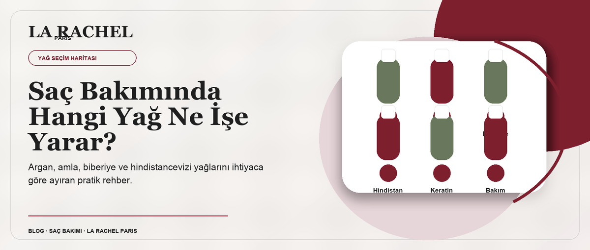 Saç Bakımında Hangi Yağ Ne İşe Yarar? Doğal Yağ Rehberi blog kapak görseli