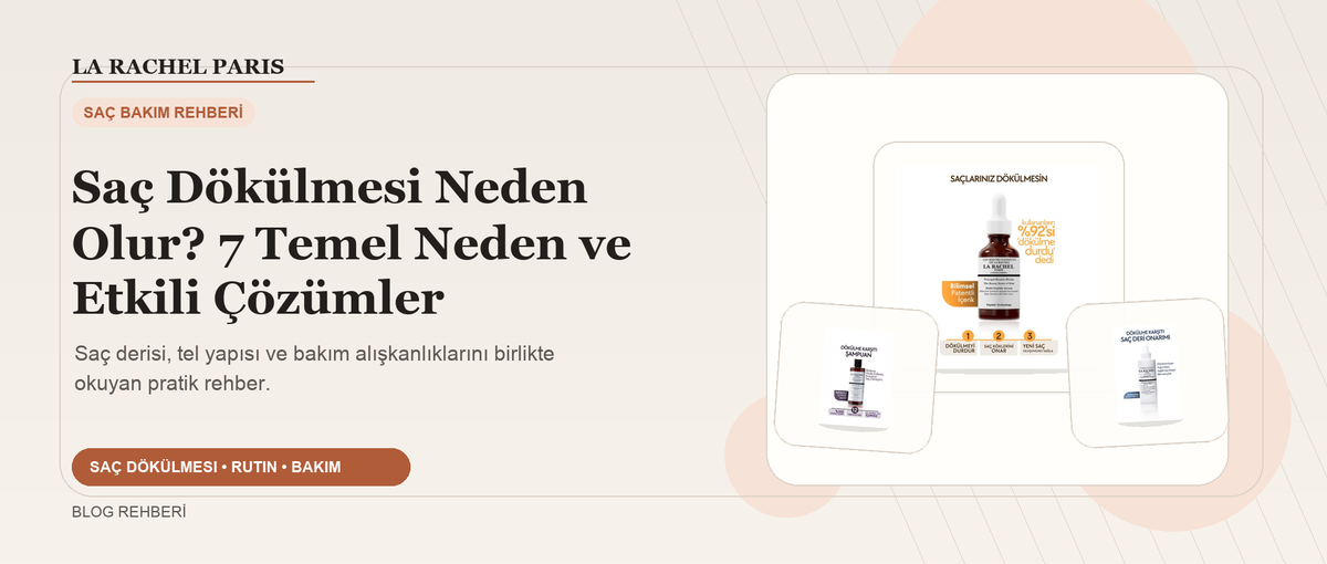 Saç Dökülmesi Neden Olur? 7 Temel Neden ve Etkili Çözümler blog kapak görseli