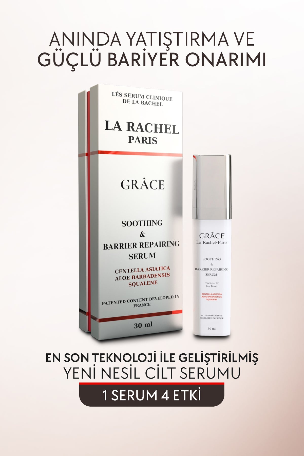 Hassas Ciltler İçin Profesyonel Güçlü Yatıştırıcı ve Güvenli Bariyer Onarımı-1 Serum 4 Etki