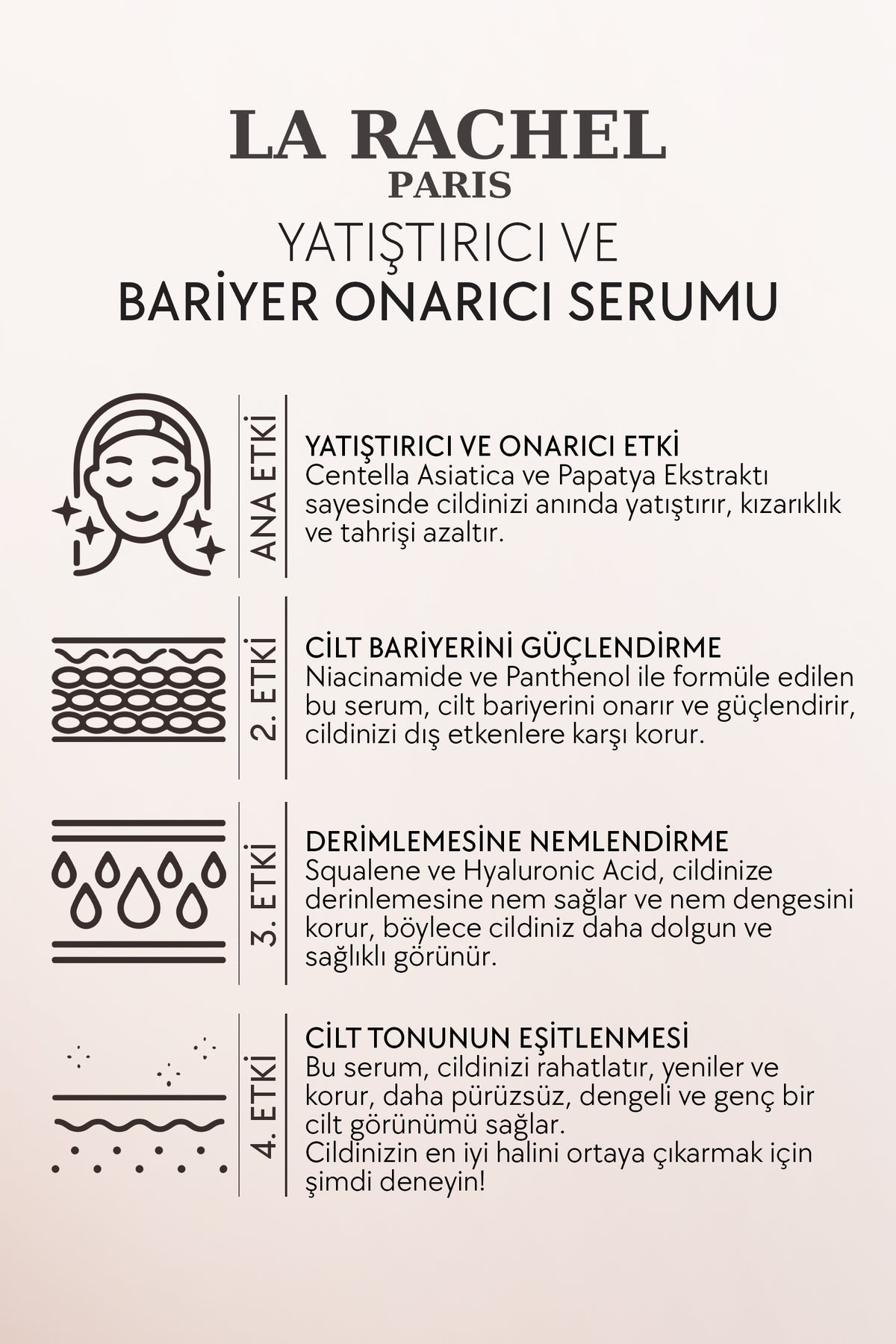 Hassas Ciltler İçin Profesyonel Güçlü Yatıştırıcı ve Güvenli Bariyer Onarımı-1 Serum 4 Etki