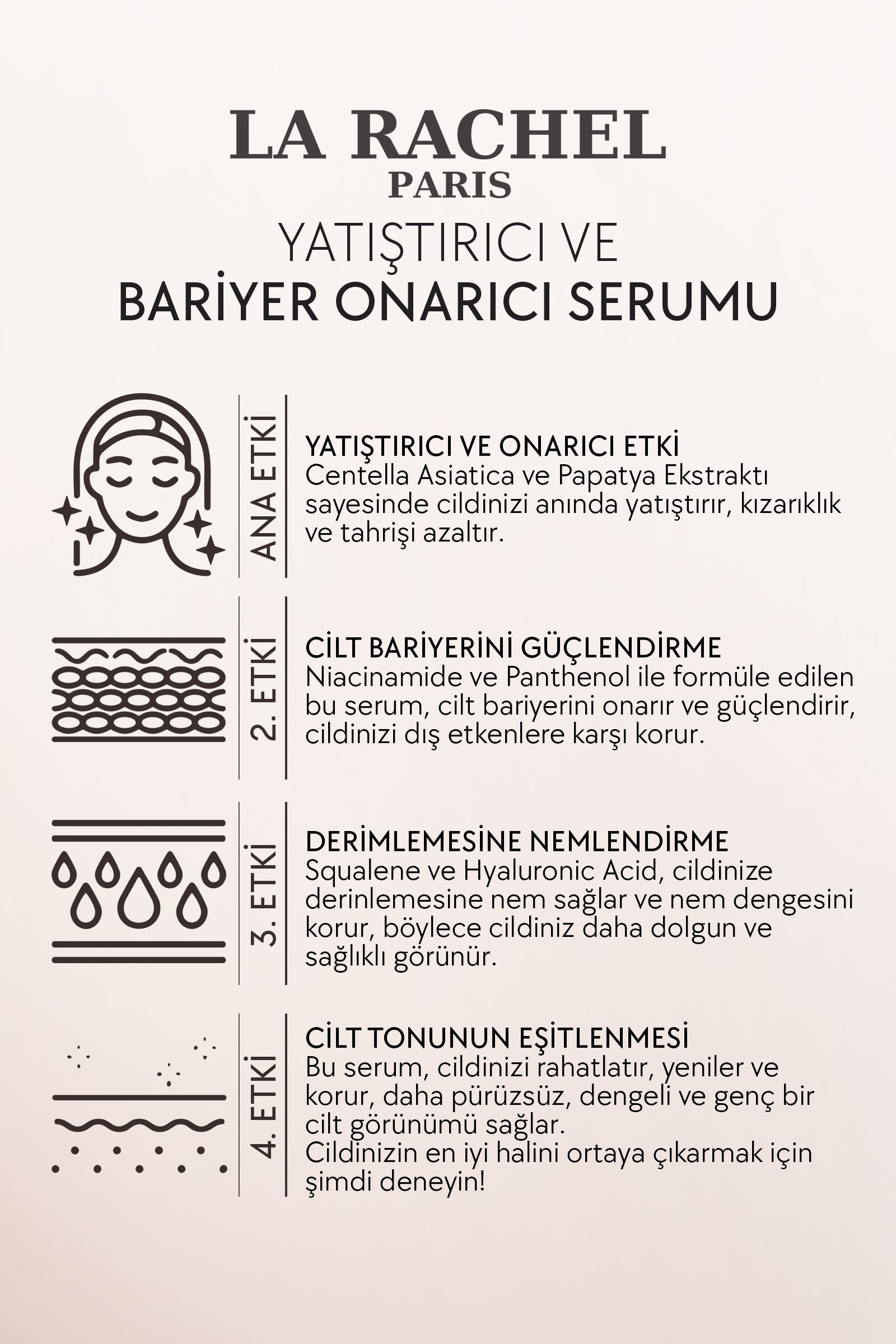 Hassas Ciltler İçin Profesyonel Güçlü Yatıştırıcı ve Güvenli Bariyer Onarımı-1 Serum 4 Etki