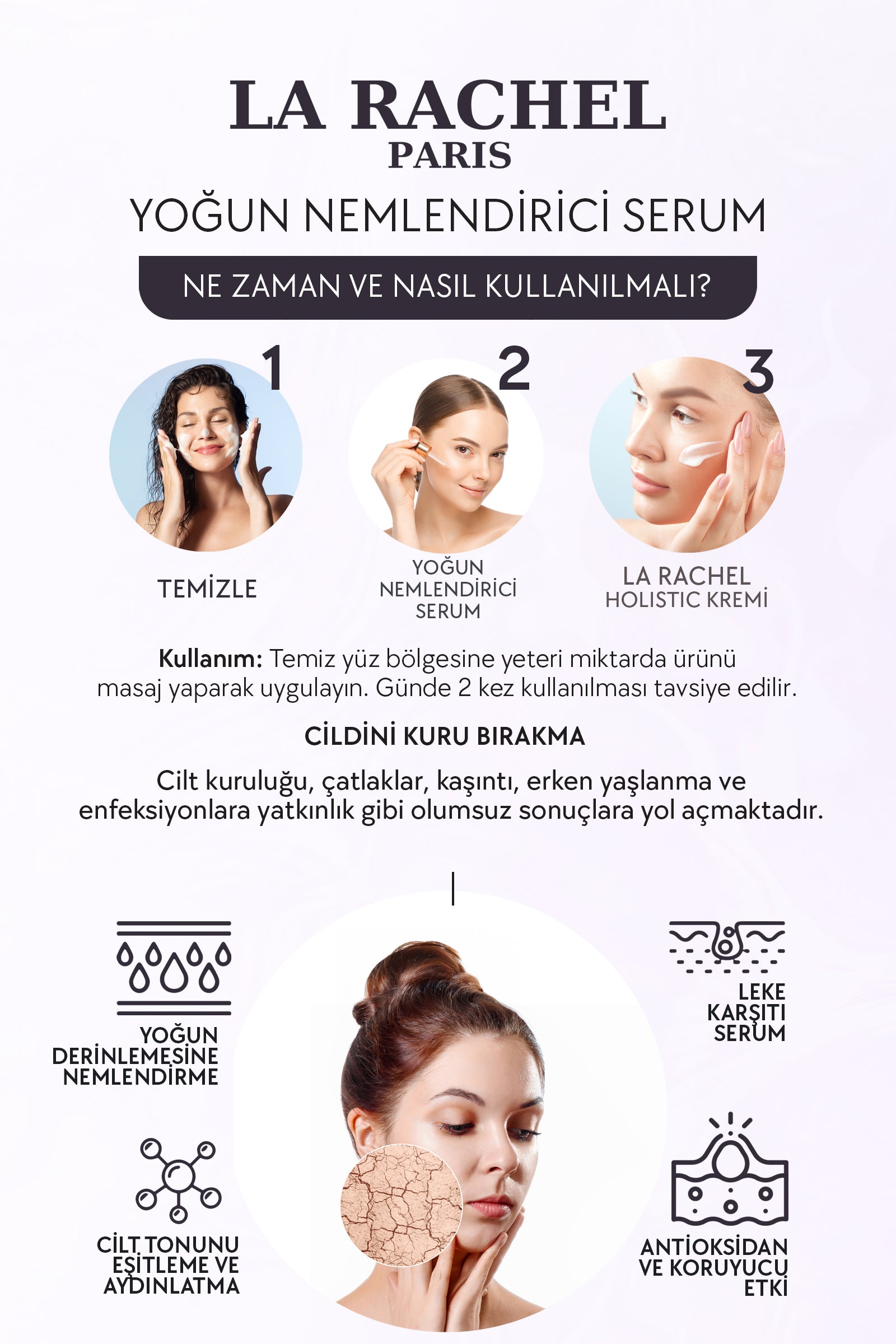 Profesyonel Yoğun Nemlendirici-1 Serum 4 Etki-Nemlendirir, Sıkılaştırır, Akneyle Savaşır, Yatıştırır