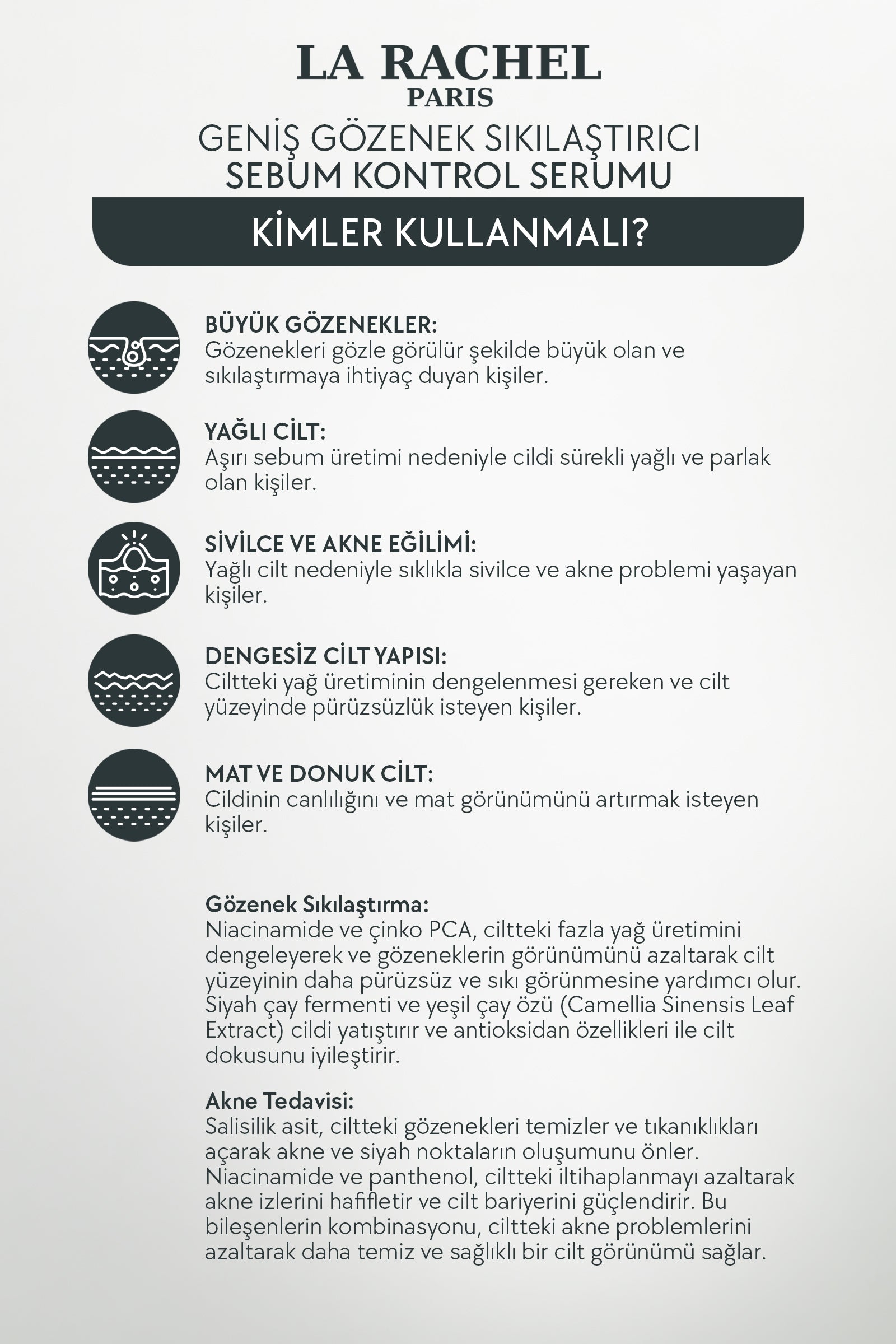 Profesyonel Güçlü Gözenek Sıkılaştırma ve Akne Karşıtı-1 Serum 4 Etki-Gözenek, Akne, Yenileme, Sebum Kontrol