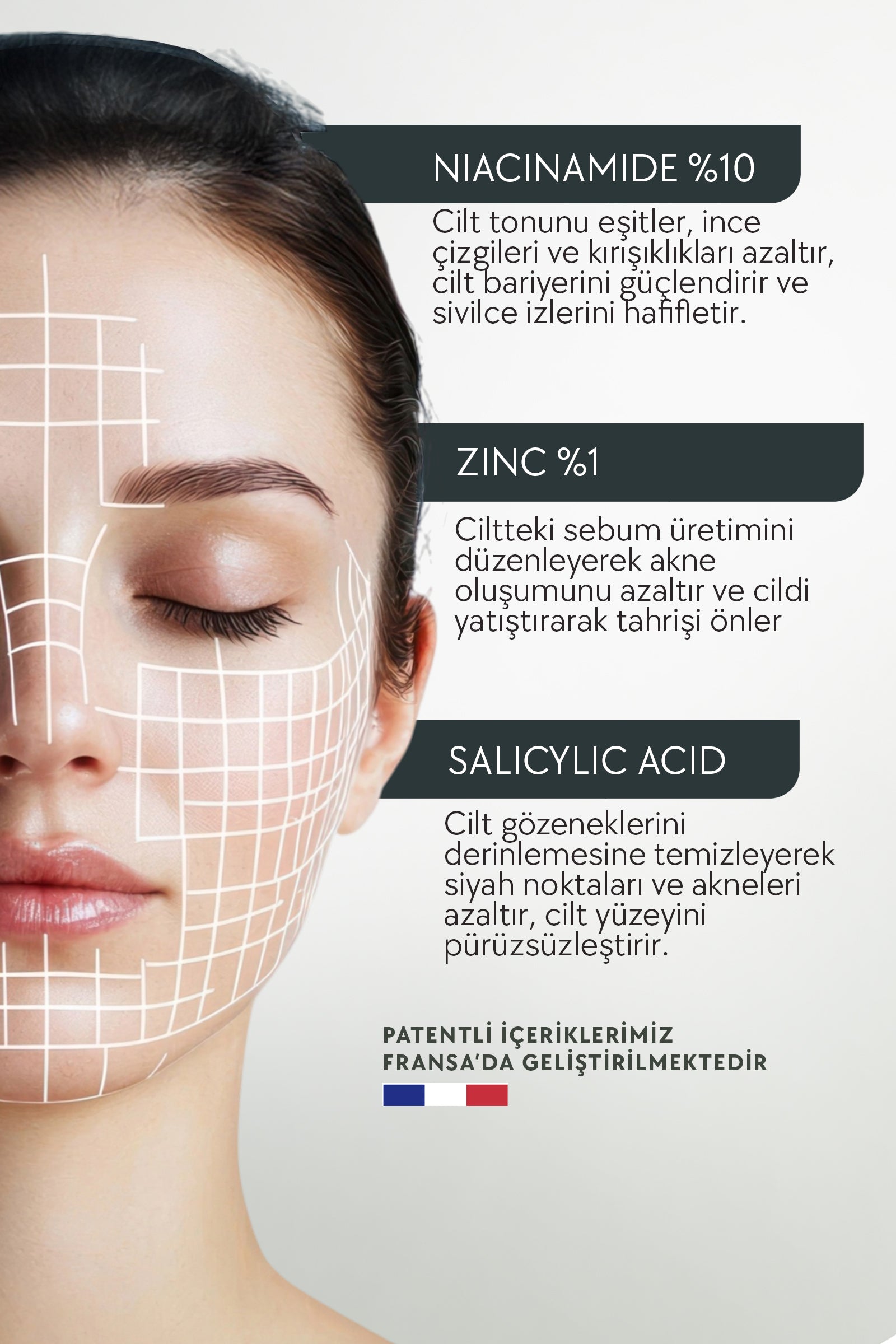 Profesyonel Güçlü Gözenek Sıkılaştırma ve Akne Karşıtı-1 Serum 4 Etki-Gözenek, Akne, Yenileme, Sebum Kontrol