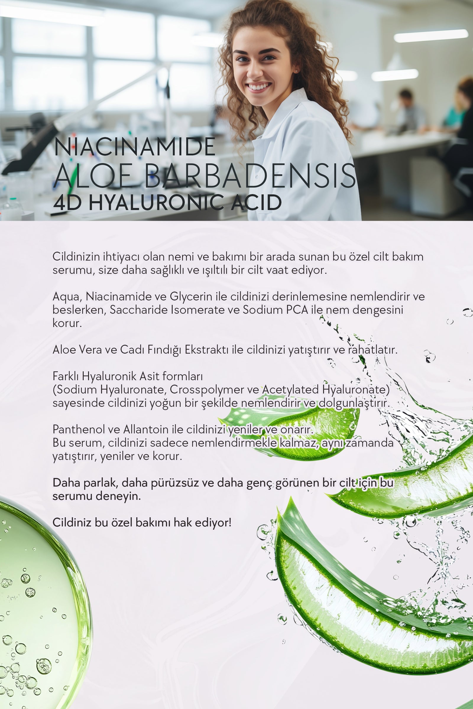 Profesyonel Yoğun Nemlendirici-1 Serum 4 Etki-Nemlendirir, Sıkılaştırır, Akneyle Savaşır, Yatıştırır