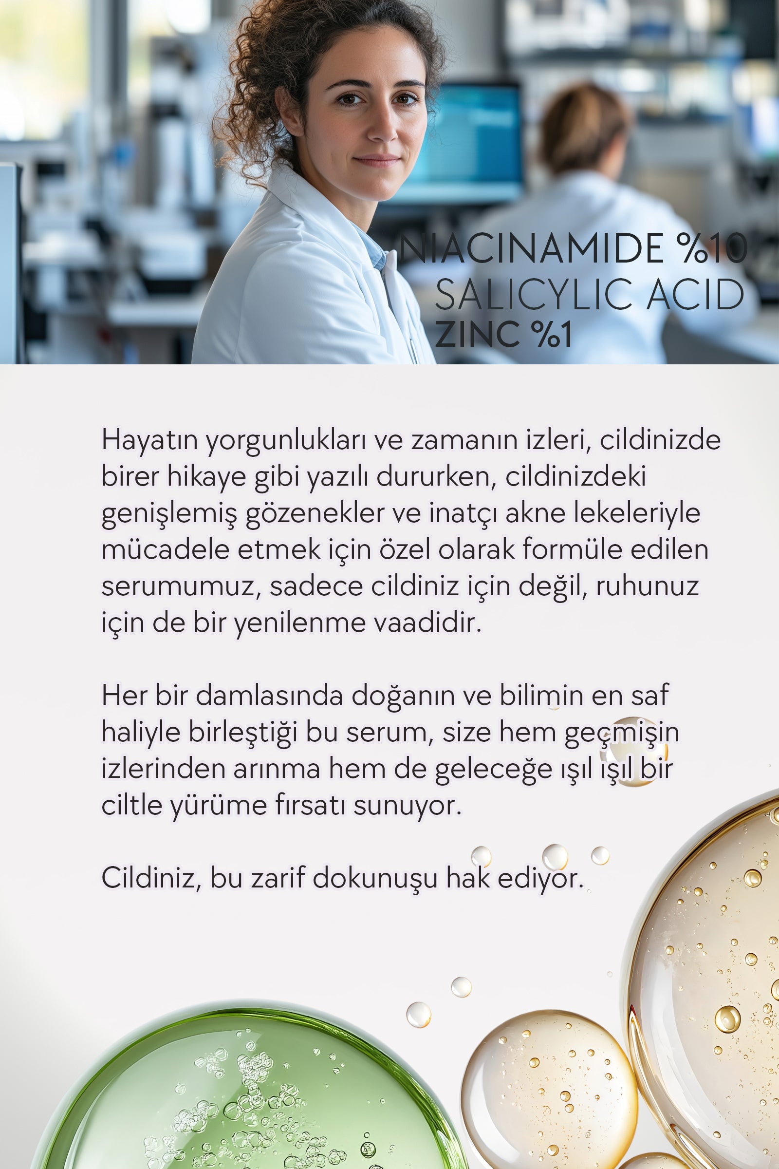 Profesyonel Güçlü Gözenek Sıkılaştırma ve Akne Karşıtı-1 Serum 4 Etki-Gözenek, Akne, Yenileme, Sebum Kontrol