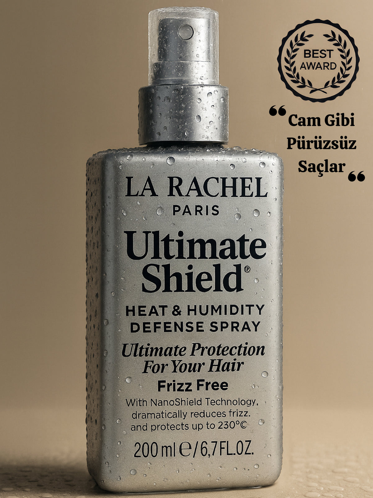 La Rachel Ultimate Shield Glass Hair Effect ile ısı ve nem karşıtı bakım