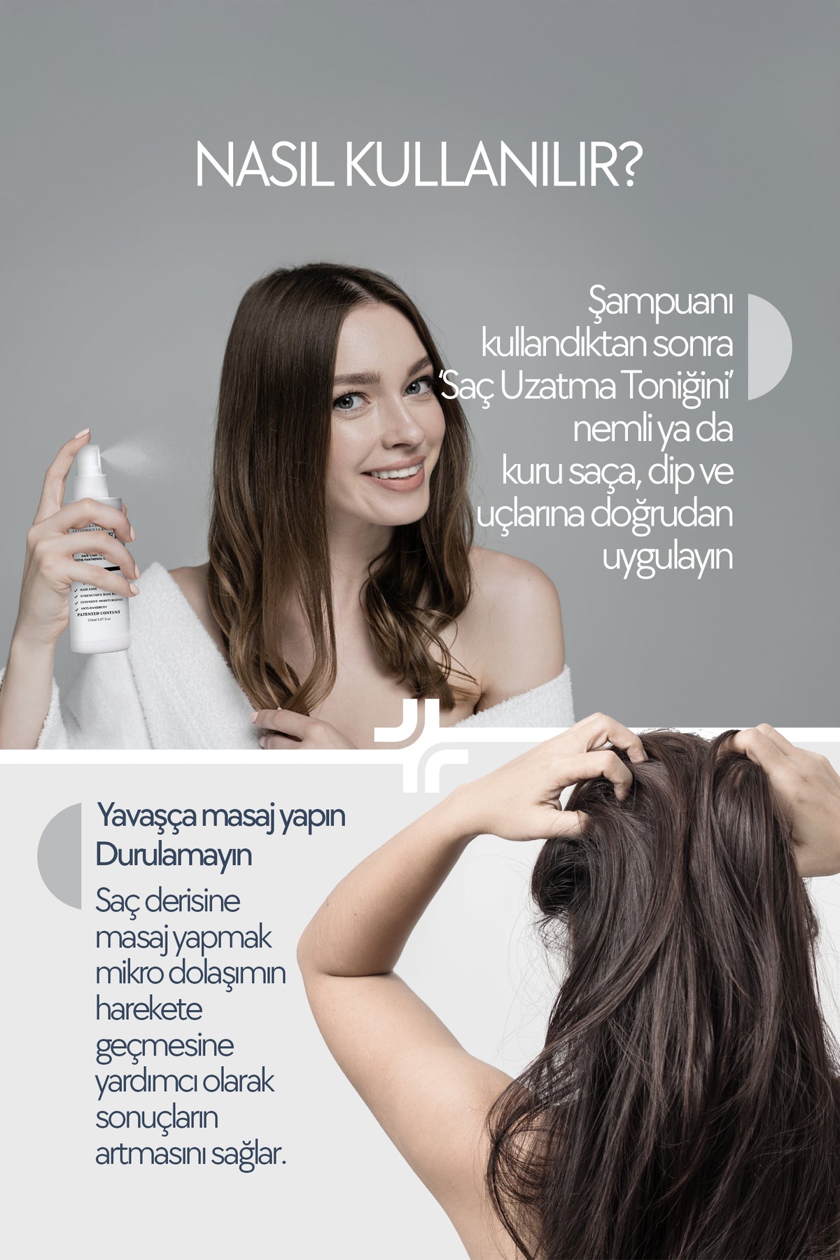 La Rachel dökülmeye karşı bakım toniği ile saç derisi desteği