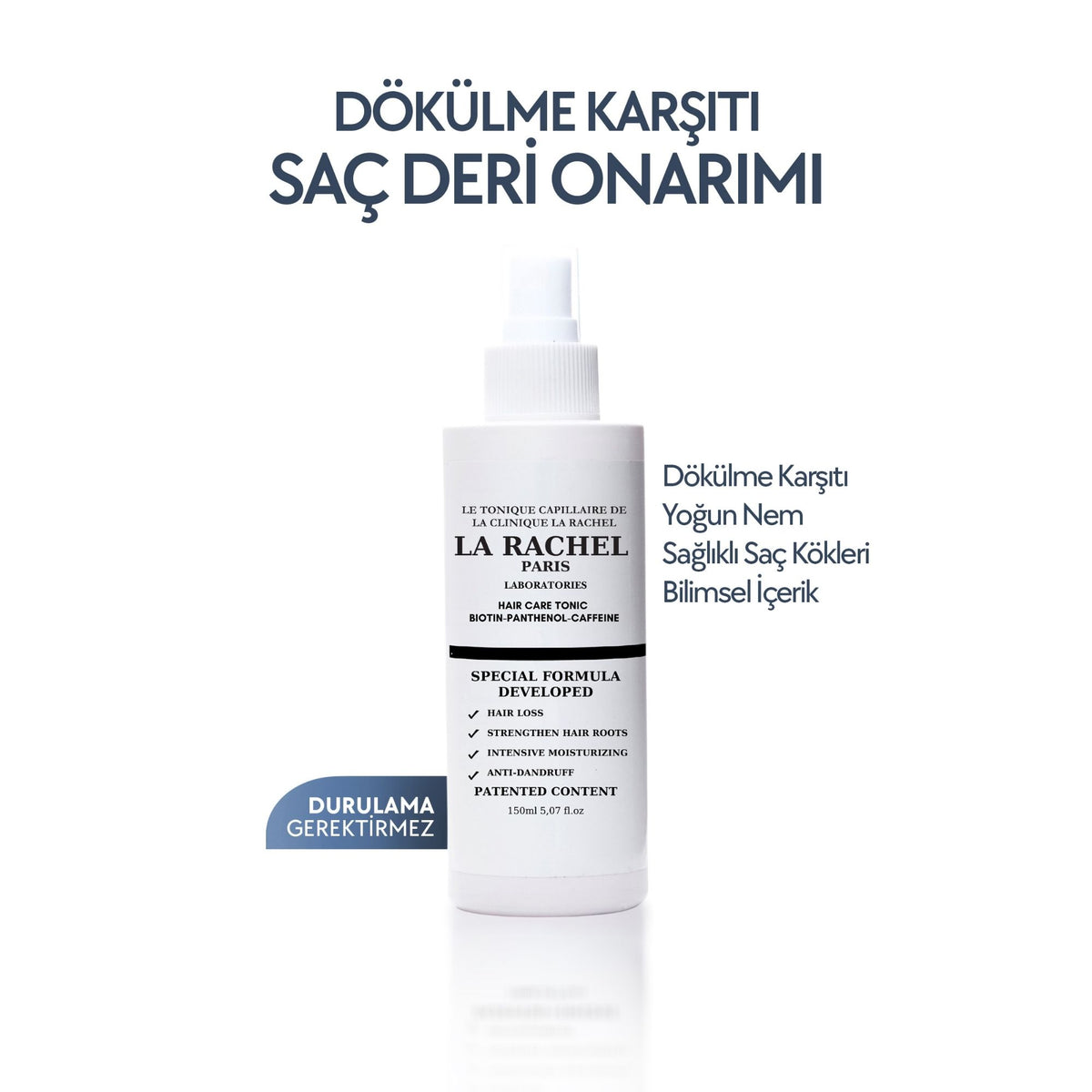 La Rachel saç bakım toniği ile dökülmeye karşı saç derisi rutini