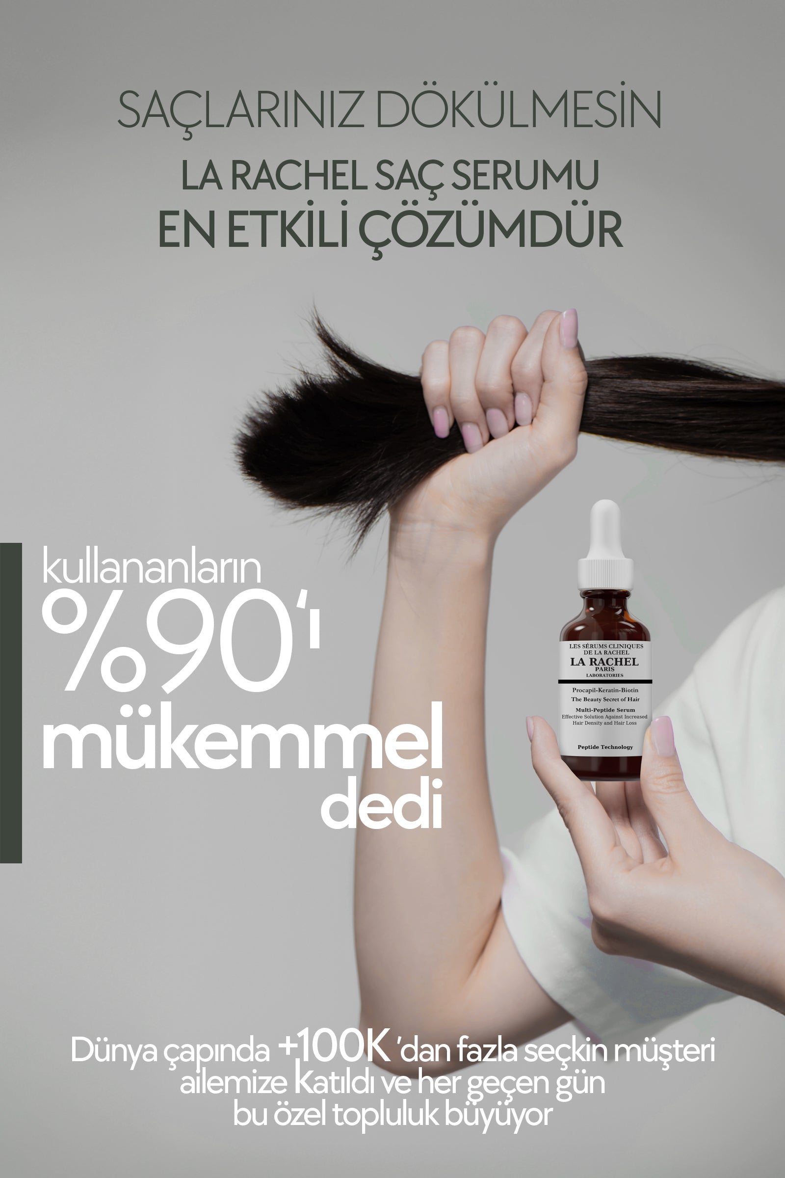 Saç dökülmesini azaltmaya yardımcı, saç köklerini besleyen özel bakım serumu.